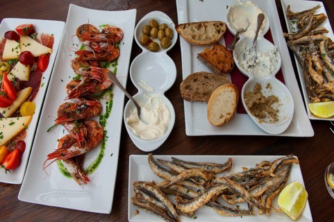 Typical Majorcan food, Port de Soller, Majorca, Spain