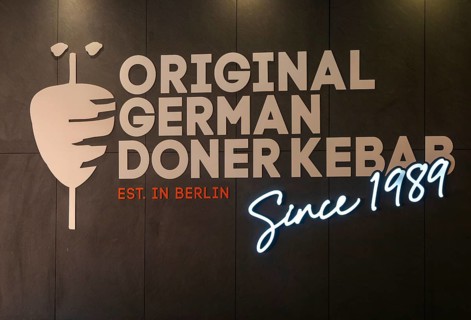 Inside GDK German Doner Kebab takeaway restaurant, Exeter, Devon, England, UK established Berlin