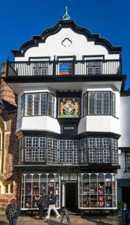 Mol's Coffee House, historic Grade I listed building, Cathedral Close, Exeter, Devon, England, UK c