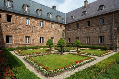 Mont Sainte-Odile Abbey, Ottrott, Bas-Rhin, Alsace, France