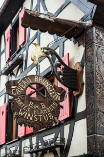 Nasenschild, Restaurant and Wine Bar, Kintzheim, Bas-Rhin Department, Alsace, France
