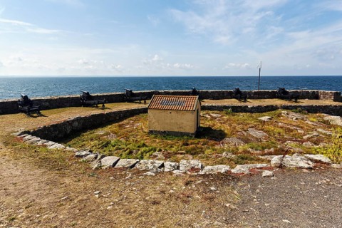 Kongens Bastion (Königsbastion), a historic coastal fortification, listed buildings, ChristiansÃ¸,