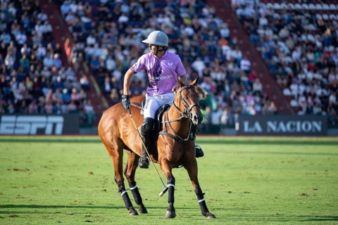 Polo player Jeronimo del Carril from Team La Ensenada at the 132nd Argentine Open Polo Championship