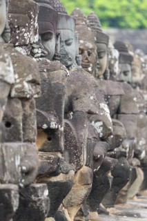 54 demons on the bridge at the south gate of Angkor Thom (Hindu myth of the Cherry of the Milk