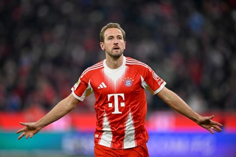 Goal cheer Harry Kane FC Bayern Munich FCB (09) gesture gesture, Allianz Arena, Munich, Bavaria,