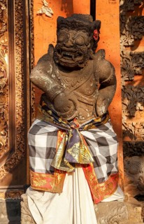 Demon in Puri Saren Agung, the historic temple of the royal family's official residence, Ubud,