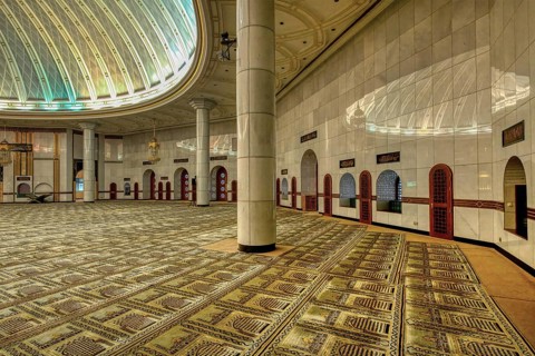 Jame' Asr Hassanil Bolkiah Mosque, Decorated prayer hall, Bandar Seri Begawan, Brunei