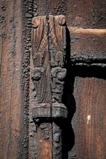 Carving, decorative element, Garmo Stave Church, Maihaugen open-air museum with houses and objects