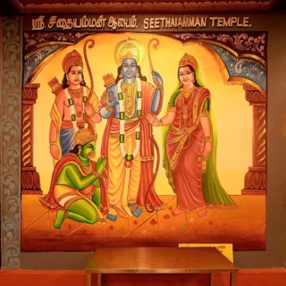 Sriramajayam Hindu Temple, Wall paintings, Nuwara, Sri Lanka