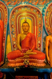 Buddha statue in Isurumuniya Rajamaha Viharaya temple, Anuradhapura, Sri Lanka