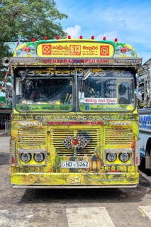 Fully decorated buses, Kandy, Sri Lanka