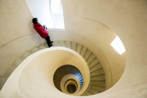 Spiral staircase, Unterlinden Museum, Unterlinden Museum, new building by architects Herzog and de