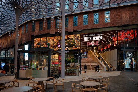 Interior view, cinema, cinema, Kinopolis, The Kitchen, shops, passers-by, shopping mall, Westfield,