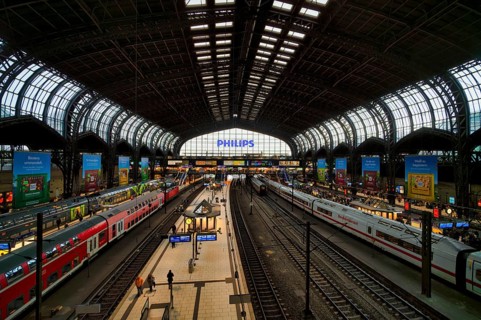 Interior view, ICE, Intercity-Express, RE, Regional-Express, trains, tracks, Philipps, logo,