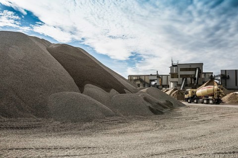 Gravel, gravel plant, gravel pit, near Breisach am Rhein, Breisgau, Baden-WÃ¼rttemberg, Germany