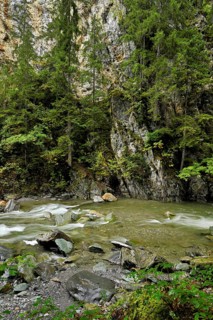 Diosaz mountain river in the gorge, Gorges de la Diosaz, Les Houches, Chamonix-Mont-Blanc,