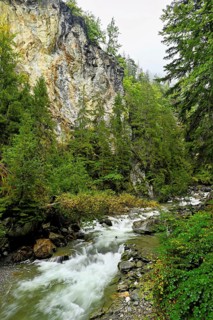 Diosaz mountain river in the gorge, Gorges de la Diosaz, Les Houches, Chamonix-Mont-Blanc,
