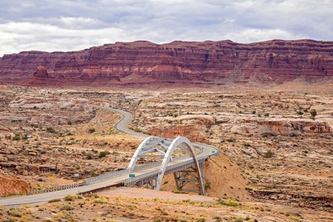 Hite, Michigan - The Hite Crossing Bridge carries Utah Highway 95 across the Colorado River at the