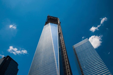 High-rise construction site, skyscraper construction, One World Trade Center, Freedom Tower, 9-11