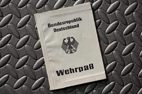 Official military passport, ID card for military service soldiers, military passport of the Federal