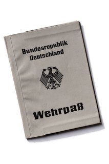 Official military passport, ID card for military service soldiers, military passport of the Federal