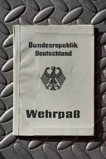 Official military passport, ID card for military service soldiers, military passport of the Federal
