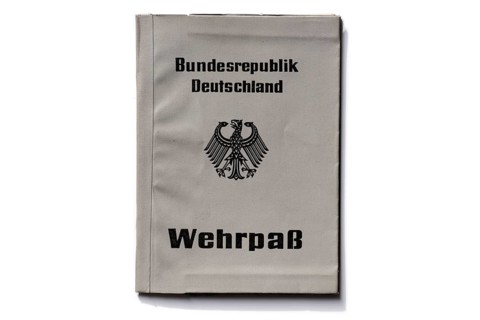 Official military passport, ID card for military service soldiers, military passport of the Federal