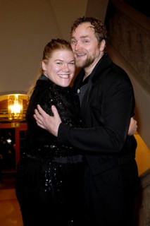 Gisa Flake and Knud Riepen at the eighth GÃ–TZ GEORGE PRIZE ceremony at the Kaiserin-Friedrich-Haus