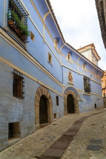 Casa de los Navarro de Arzuriaga, the Blue House, historic buildings in medieval village of