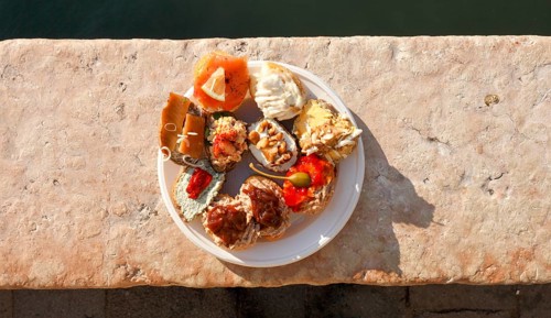 Cicchetti Veneziani, Venician Tapas, at BÃ caria Al Squero, Venice, Italy
