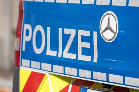 Close-up of a police vehicle as a symbol of a police operation