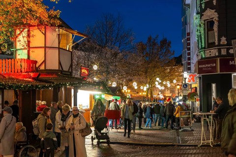 Christmas market in Essen-Steele, starts at the beginning of November, is considered the longest