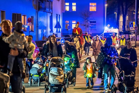 Safety at the Martin train in Essen-RÃ¼ttenscheid, the parish of St. Lambertus, accompanied by