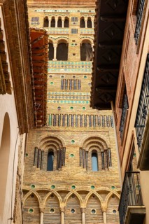 Mudéjar architecture tower of Santa MarÃ­a de Mediavilla cathedral, Teruel, Aragon, Spain