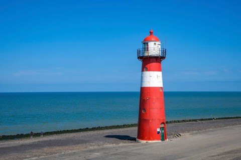 Westkapelle, Zeeland, Netherlands - Lighthouse Westkapelle, lighthouse 't Lage Licht. The