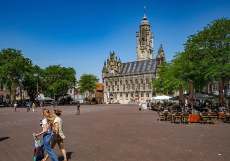 Middelburg, Zeeland, Netherlands - Stadhuis Middelburg. The town hall on the market square in the