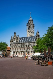 Middelburg, Zeeland, Netherlands - Stadhuis Middelburg. The town hall on the market square in the