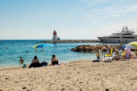 Beach, Plage Cros Dei Pin, Saint-Jean-Cap-Ferrat, Cap Ferrat, Alpes Maritimes, Provence Alpes Cote