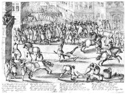 Execution of the regicide Francois Ravaillac (born 1578 in Touvre near Angoulême, died 27 May 1610