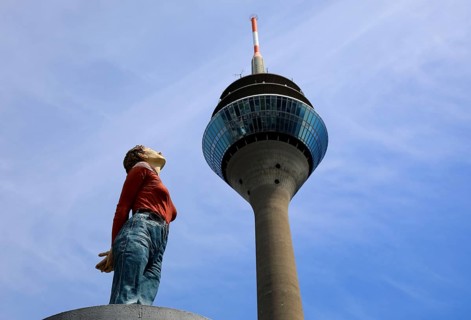 The figure Marlis by Christoph Pöggeler from 2001 (permanent work of art in public space), in the