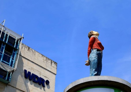 The figure Marlis by Christoph Pöggeler from 2001 (permanent work of art in public space), in the