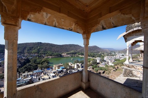 City view Bundi from Garh Palace or Rajput Palace, Bundi, Rajasthan, India