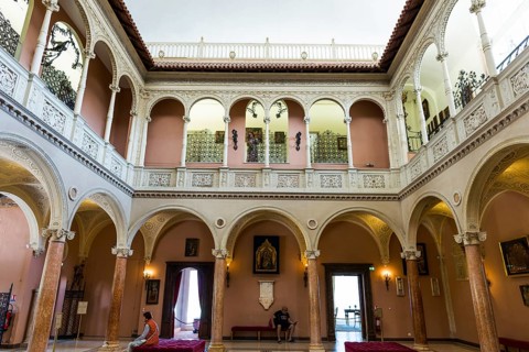 Interior view, Villa Ephrussi de Rothschild, Saint-Jean-Cap-Ferrat, Cap Ferrat, Alpes Maritimes,