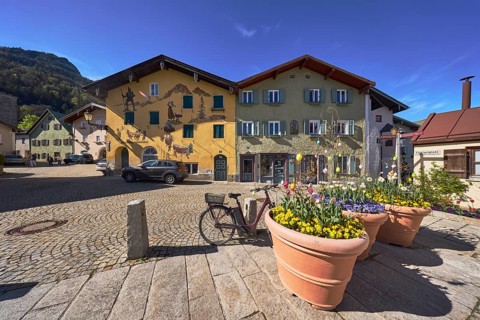 Old town, historic houses, air fresco, facade, windows, doors, square, alleyway, cobblestones,