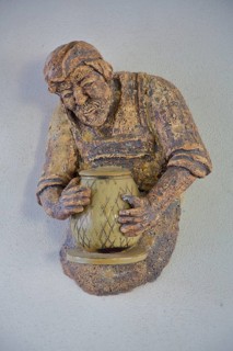 Sculpture potter making pottery with the potter's pane, pottery, pottery, arts and crafts, vase,