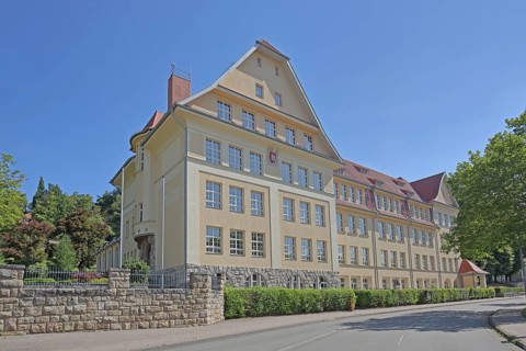 Primary school building, Schmalkalden, Franconia, Thuringia, Germany