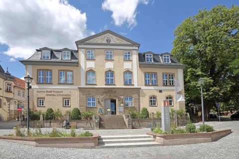 GoetheStadtMuseum, Amtshaus, Goethemuseum, tourist information, inscription, market square,