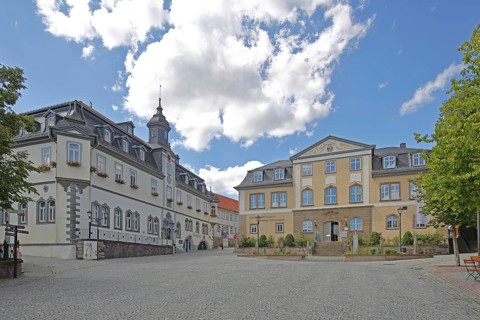 Renaissance town hall and office building, GoetheStadtMuseum, Goethe Museum, market square,