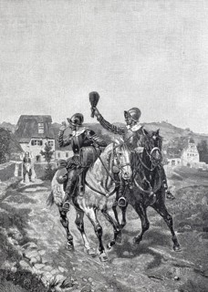 Marauders, plundering stragglers of a troop, at the time of the Thirty Years' War, 1618 to 1648,