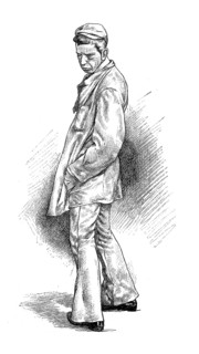 Types of small crooks, dodgy person, Pülcher, from Vienna around 1880, Historical, digitally